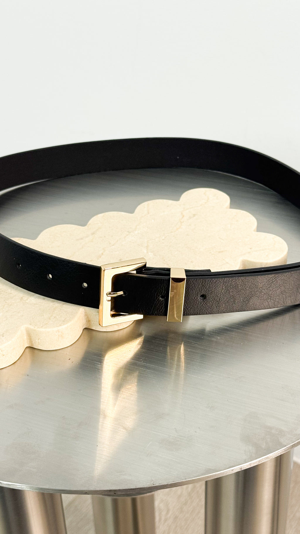 HALF SQUARE BASIC BELT - GOLD
