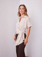 COMO LINEN SHIRT - NATURAL