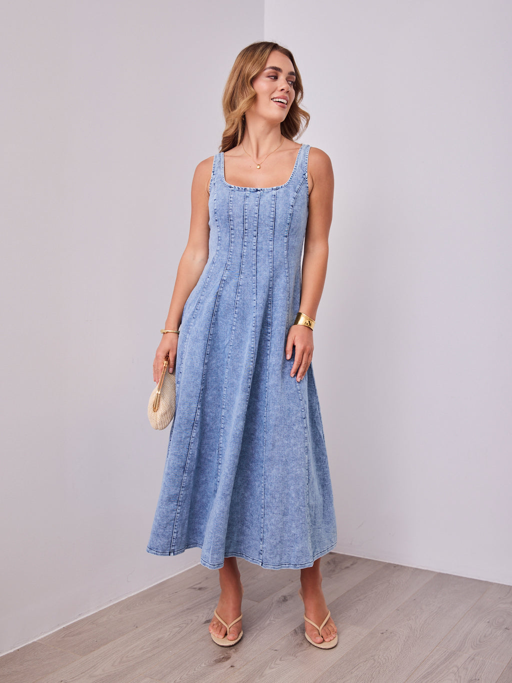 EVE DENIM DRESS - DENIM