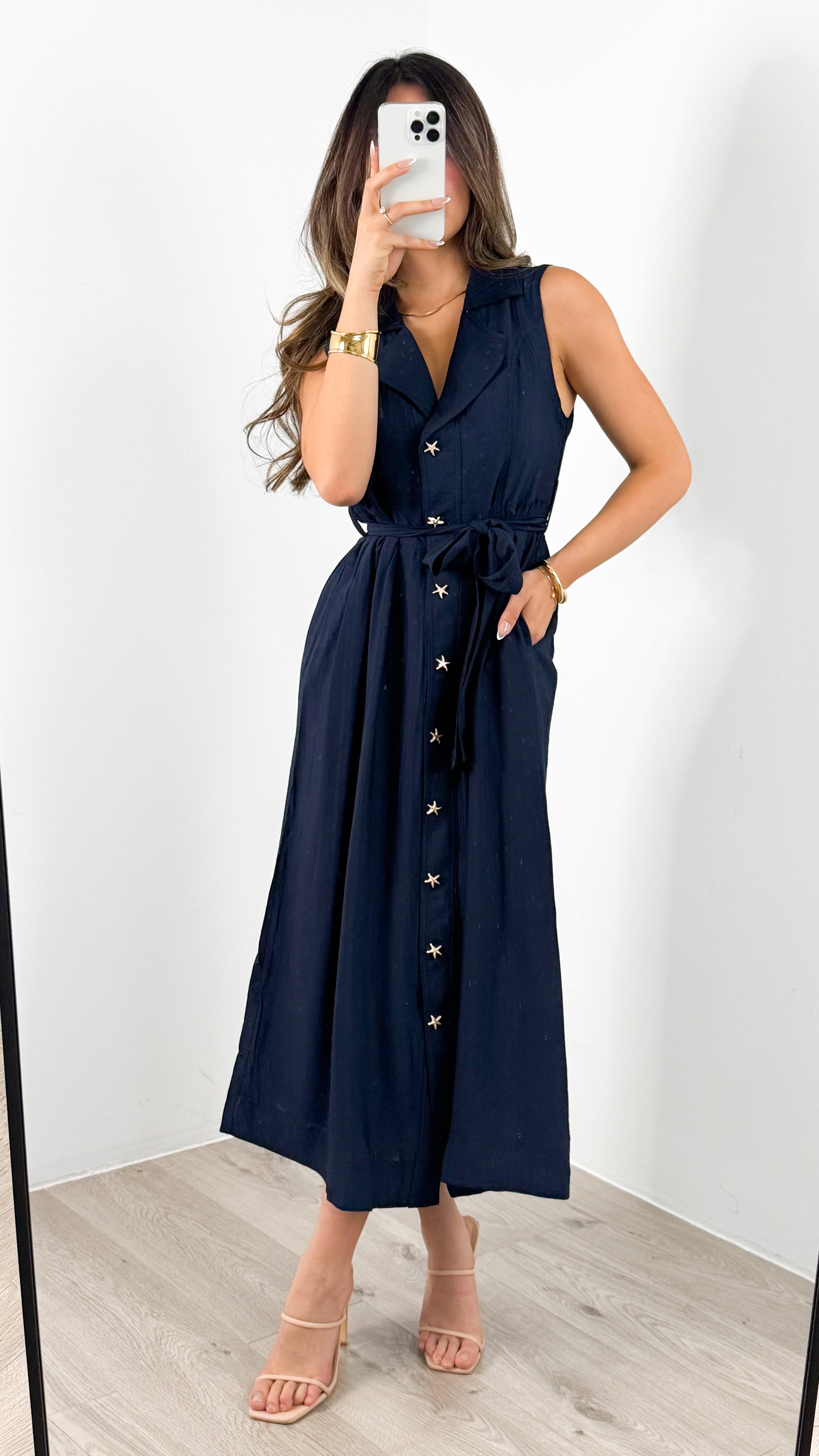 SORELLE DRESS - NAVY