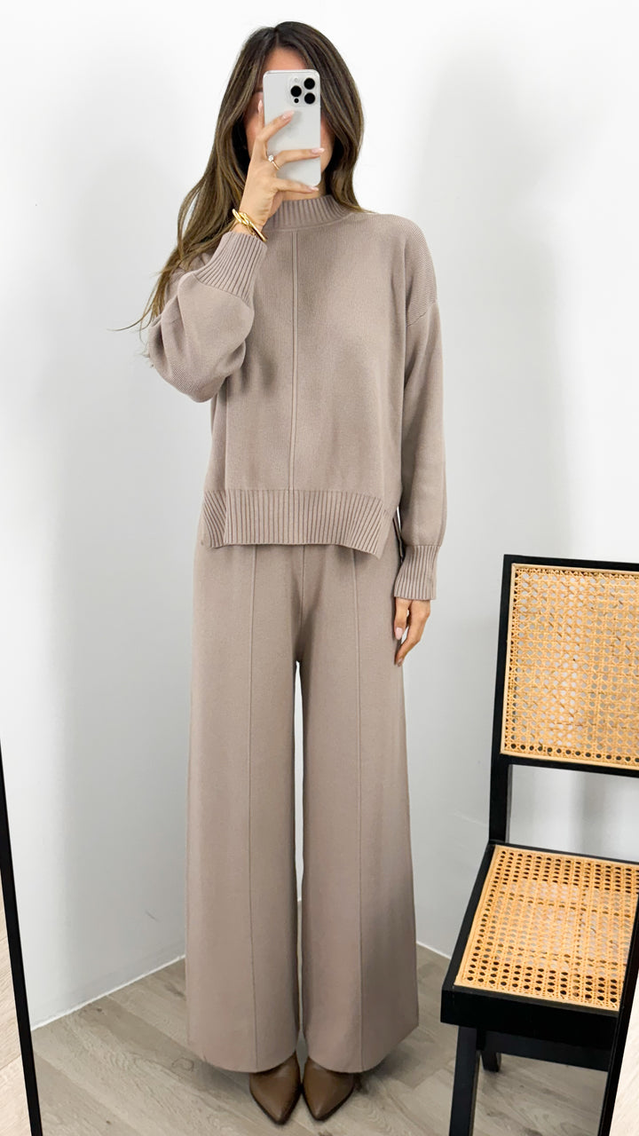 DELTA KNIT PANT - MUSHROOM