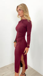 COLEMAN DRESS - MERLOT