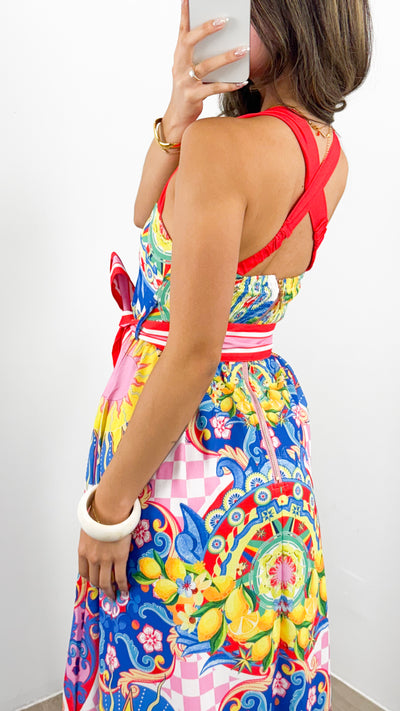 SUMMER SICILY DRESS - MULTI