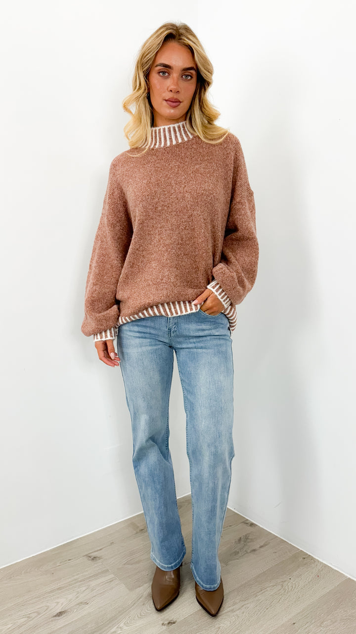 BESSIE STITCH KNIT - CINNAMON