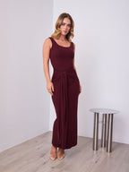 CELINE DRESS - MERLOT