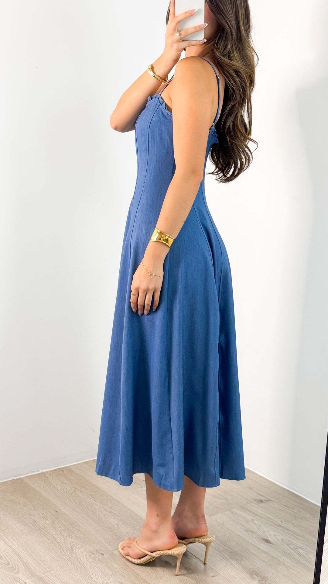 RAINA DENIM MAXI - BLUE