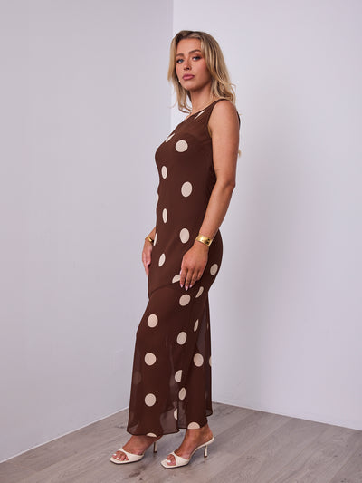 SABINE DRESS - CHOCOLATE