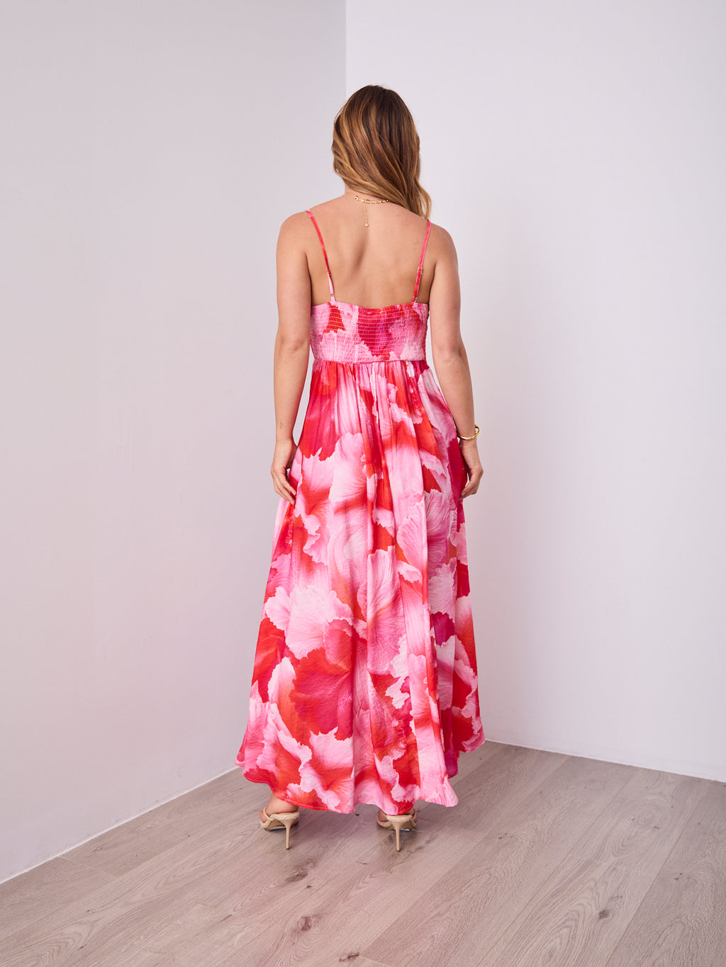 ROSE MAXI DRESS - PINK/RED