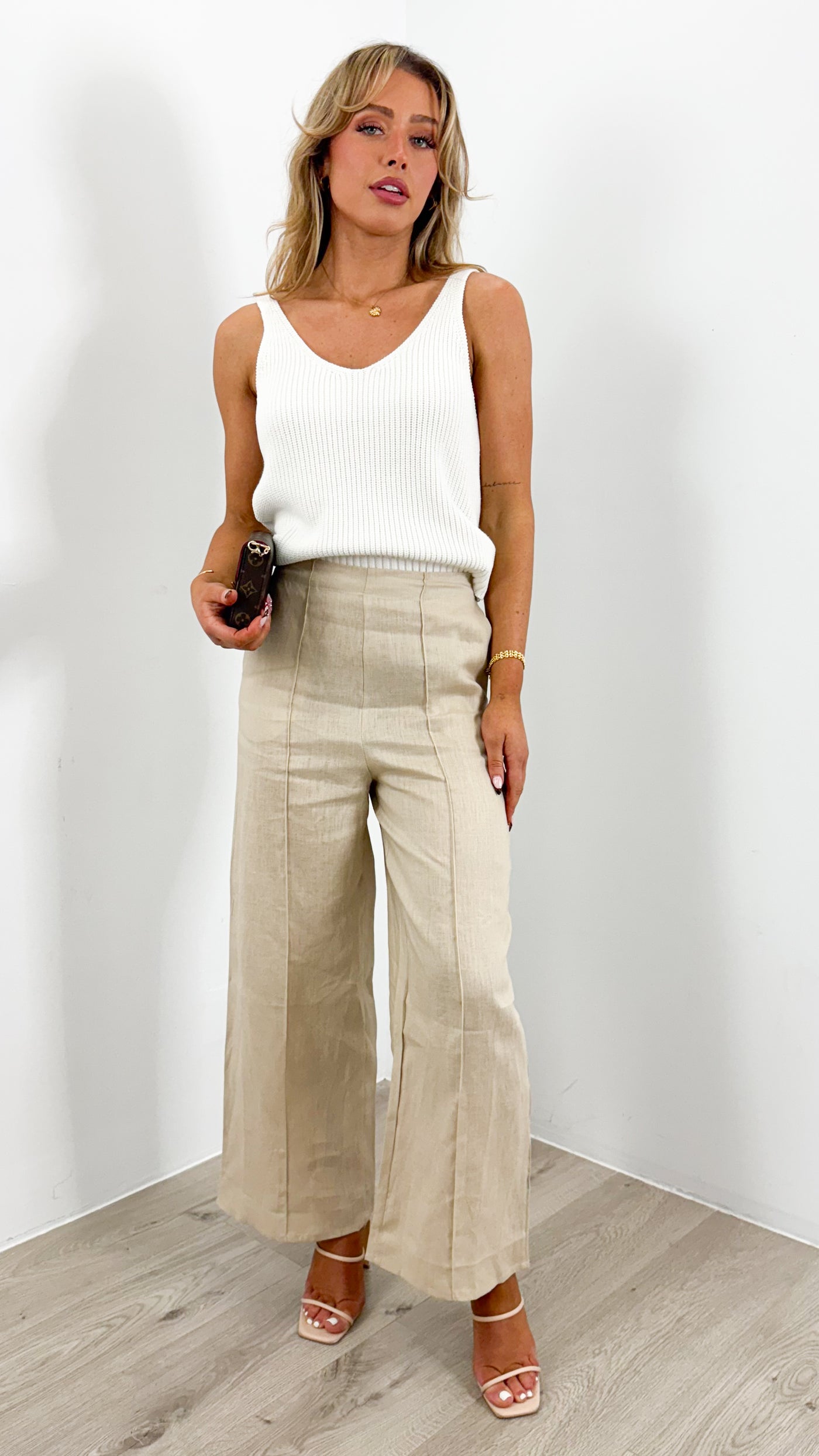 BAKER LINEN PANT - BEIGE