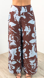LUMINA PANT - CHOCOLATE/BABY BLUE