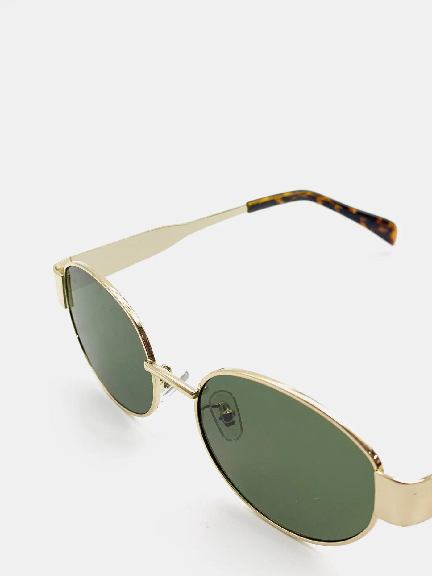 HELENA OVAL SUNNIES - GOLD/GREEN