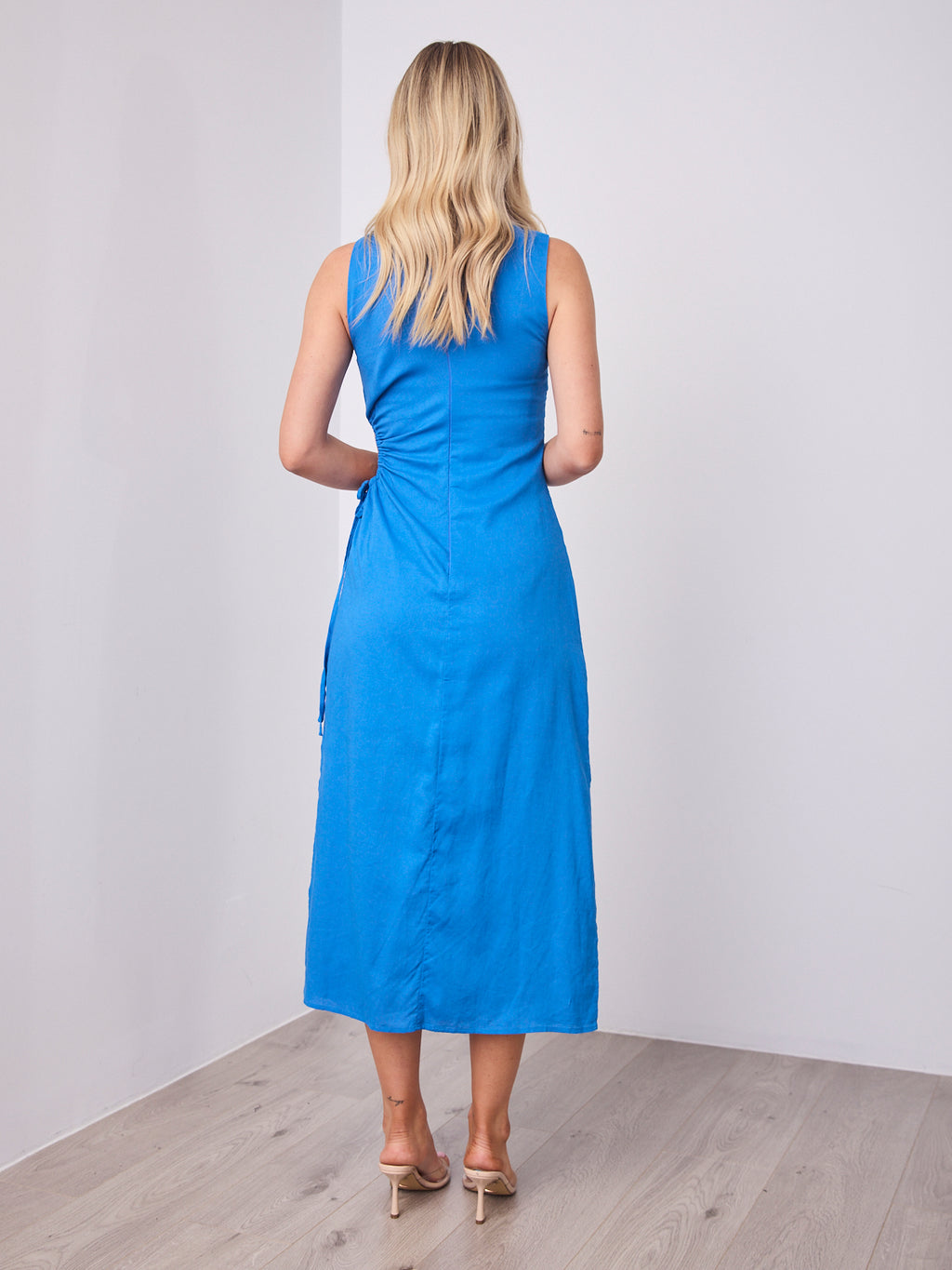 PAROS LINEN DRESS - BLUE