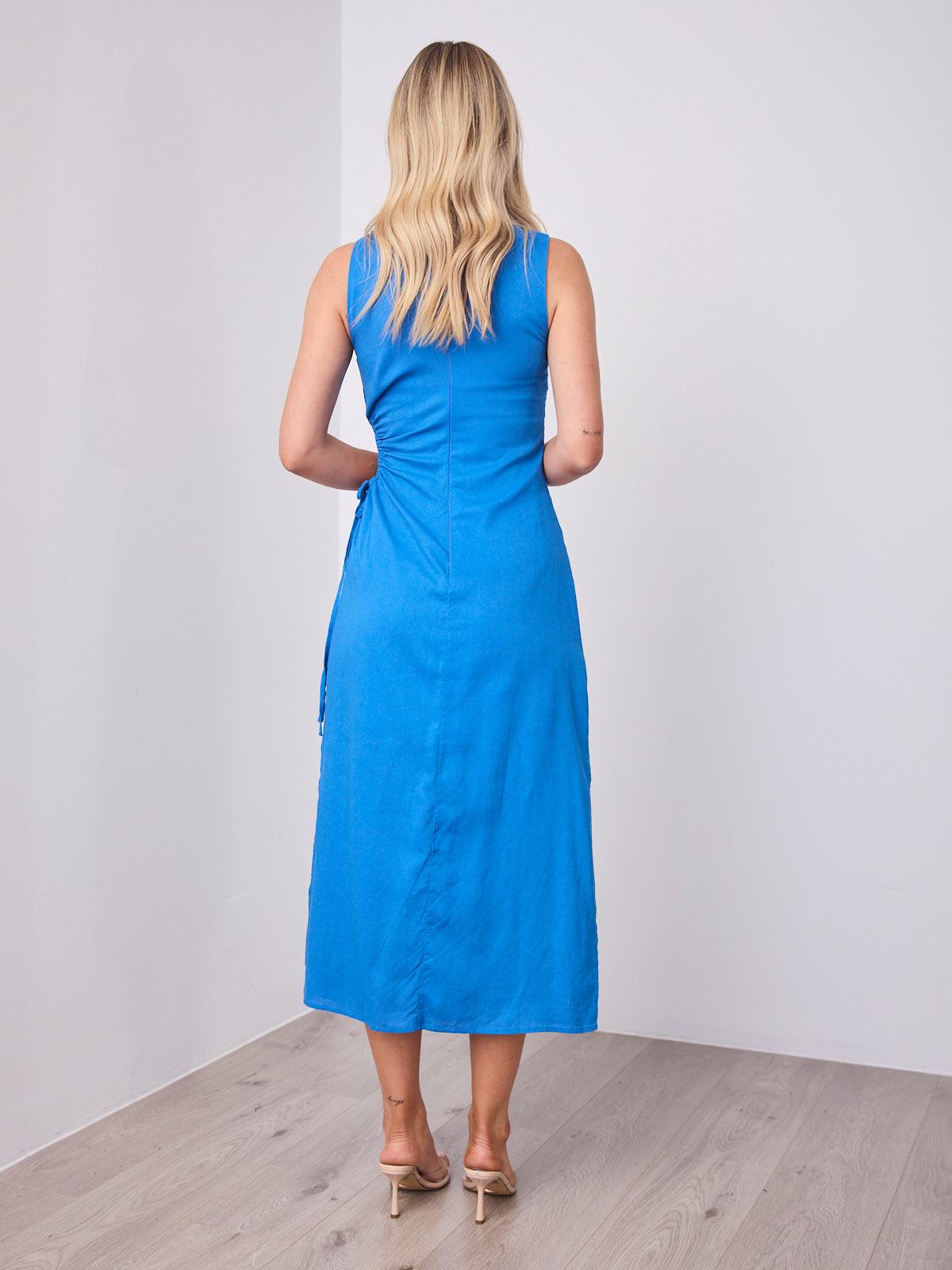 PAROS LINEN DRESS - BLUE