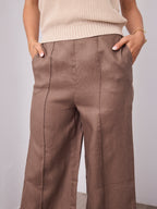 BAKER LINEN PANT - CHOCOLATE
