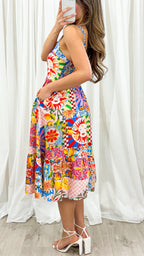SICILIAN SUN + MOON DRESS - MULTI