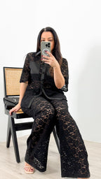 AZURA LACE PANTS - BLACK