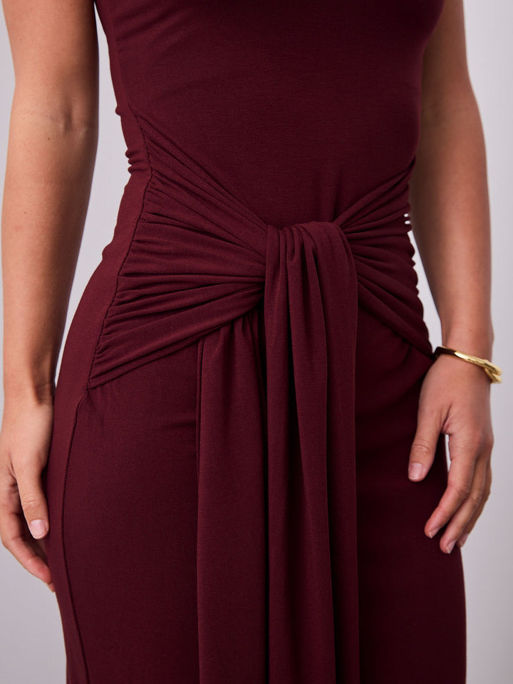 CELINE DRESS - MERLOT