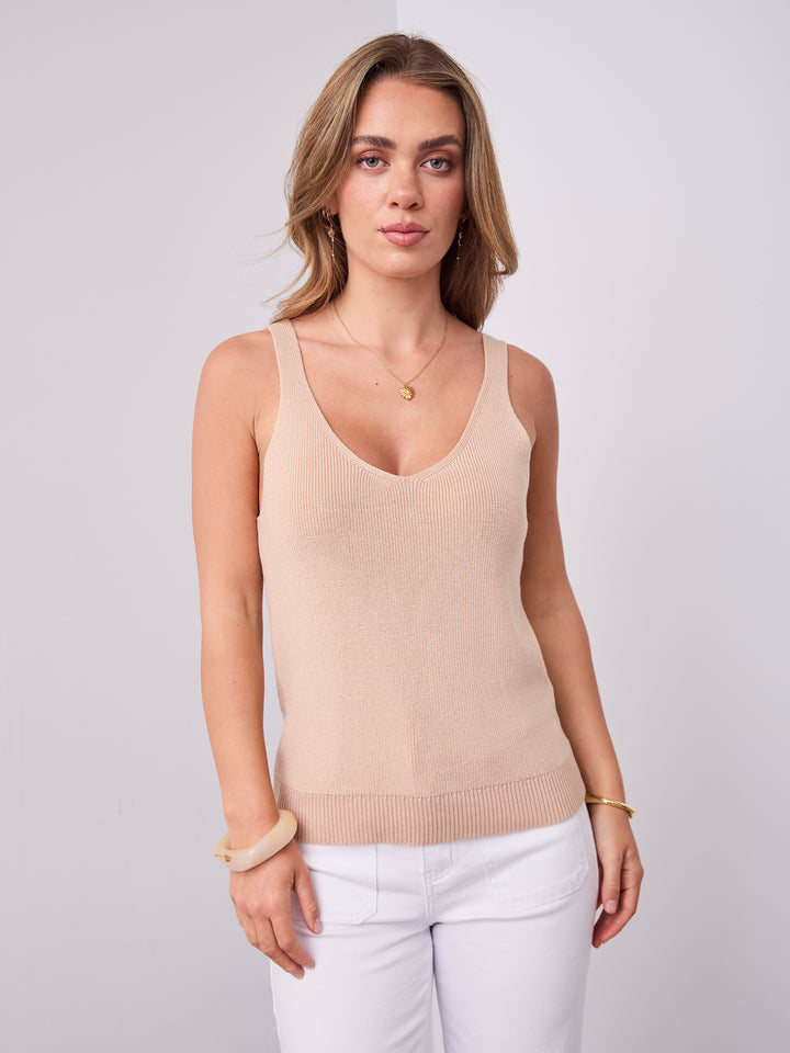 AUDREY SINGLET TOP - SAND