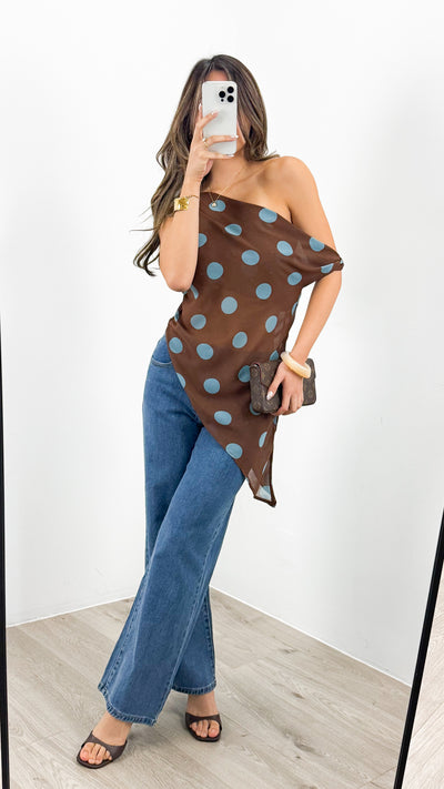 ZERRIN TOP - CHOCOLTE