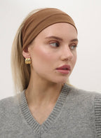 VERA TEXTURED 18K GOLD PLATED EARRING - GOLD