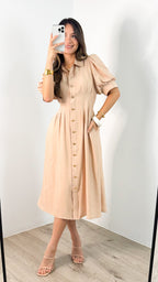 CASSANDRA DRESS - BEIGE