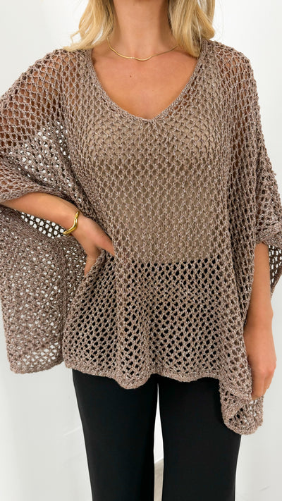BENITA TOP - CHOCOLATE