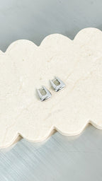 CAPRI 18K GOLD PLATED HOOP EARRINGS - SILVER