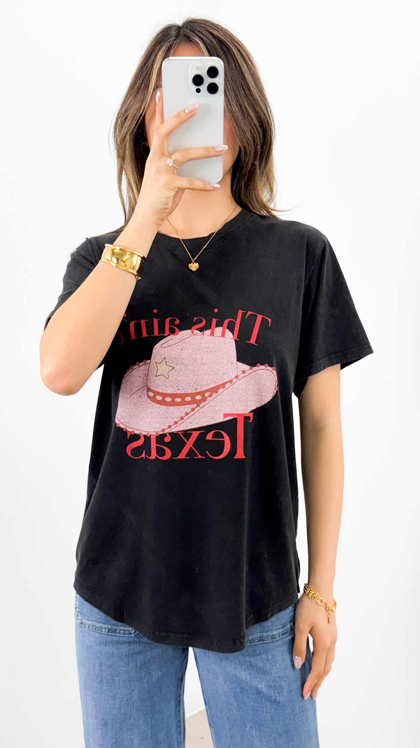 TEXAS TEE - WASHED BLACK