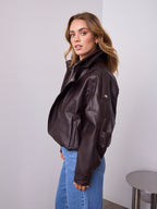 AXEL PU JACKET - CHOCOLATE