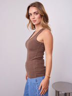 VUE TANK TOP - CHOCOLATE