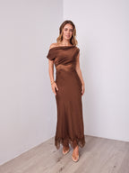 ALISON DRESS - CHOCOLATE