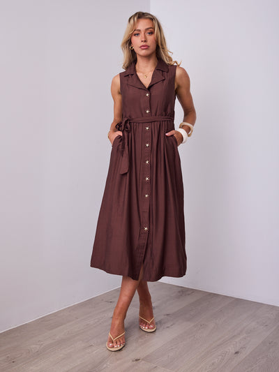 SORELLE DRESS - CHOCOLATE