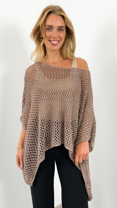 BENITA TOP - CHOCOLATE