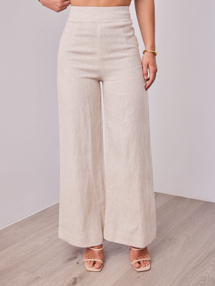 HANNAH LINEN PANT - OATMEAL
