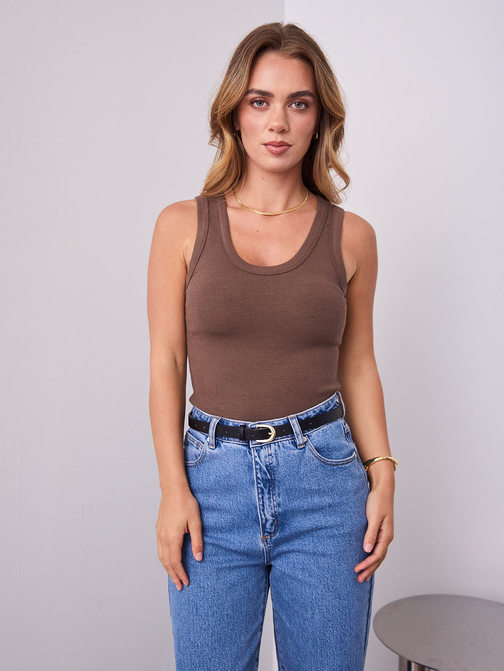 VUE TANK TOP - CHOCOLATE