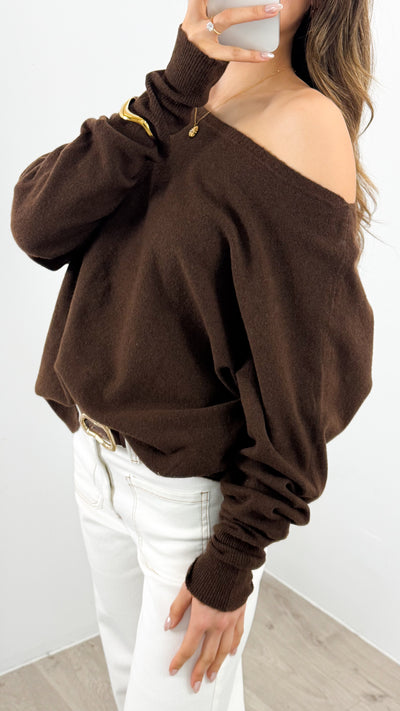 ROSANNA SOFT LIGHT KNIT - CHOCOLATE