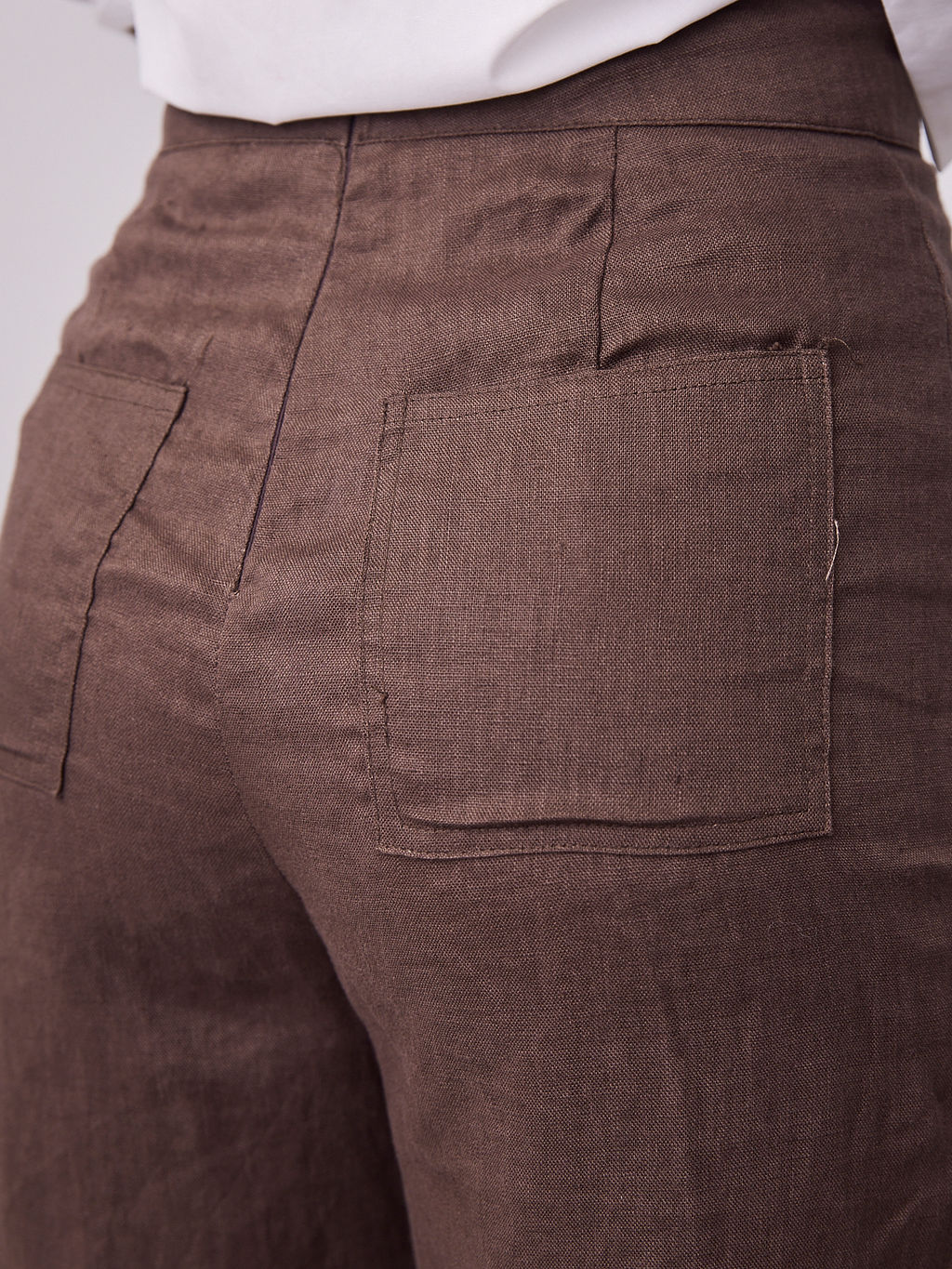 HANNAH LINEN PANT - CHOCOLATE