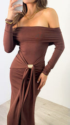SAMIRA DRESS - CHOCOLATE