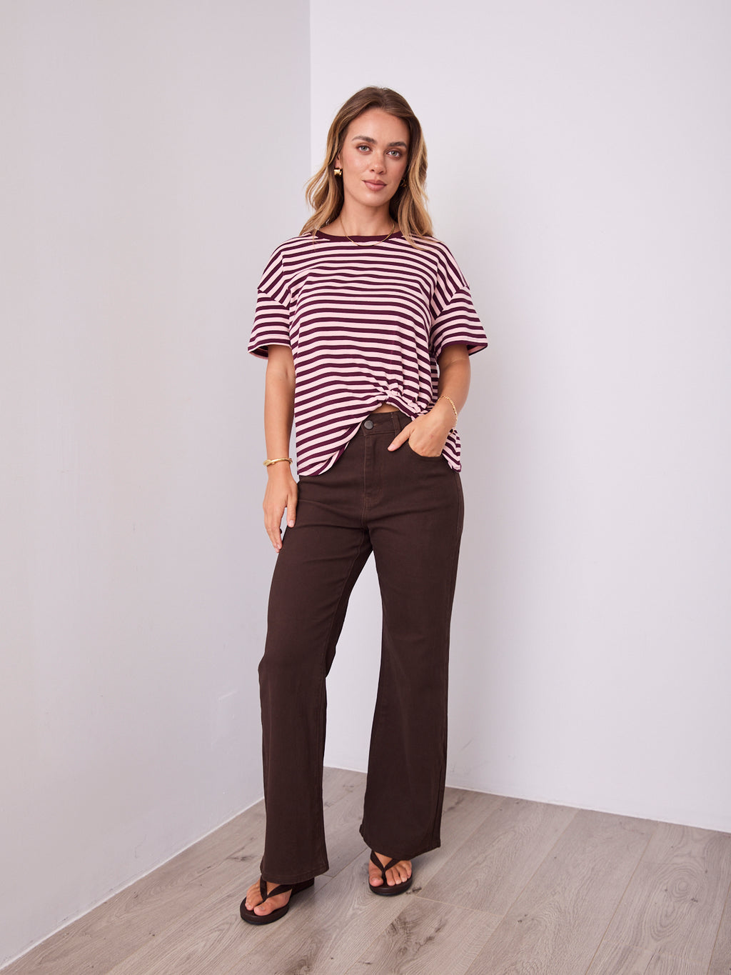 EASY TUCK TEE - STRIPE