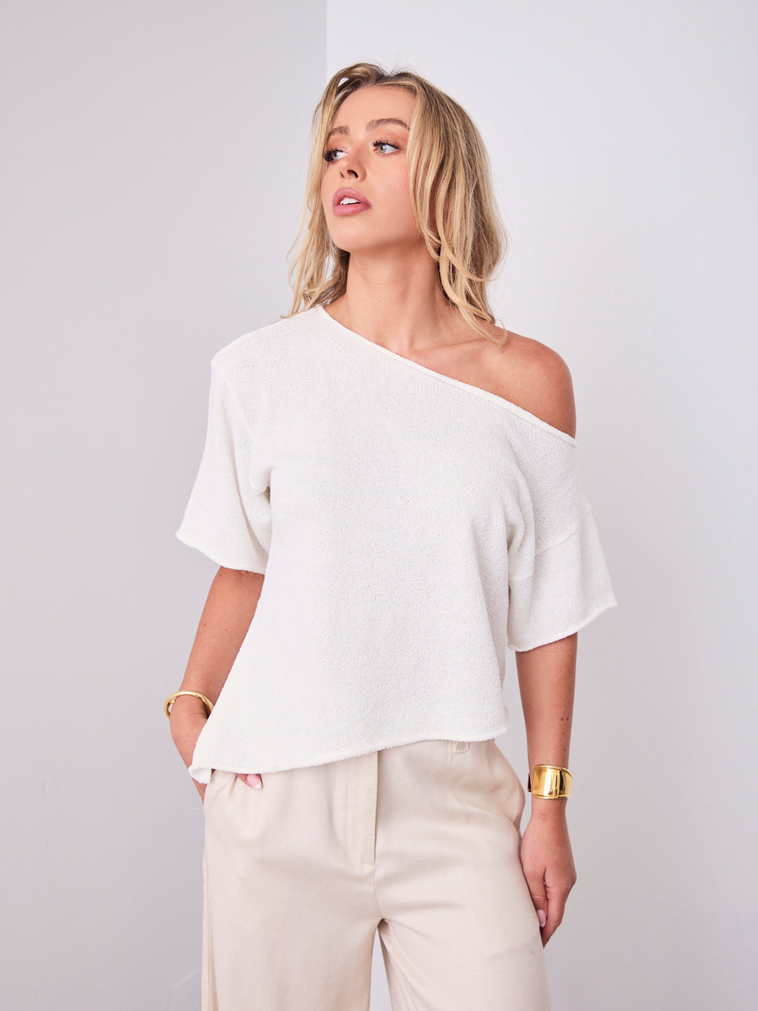 ANDY KNIT TOP - WHITE