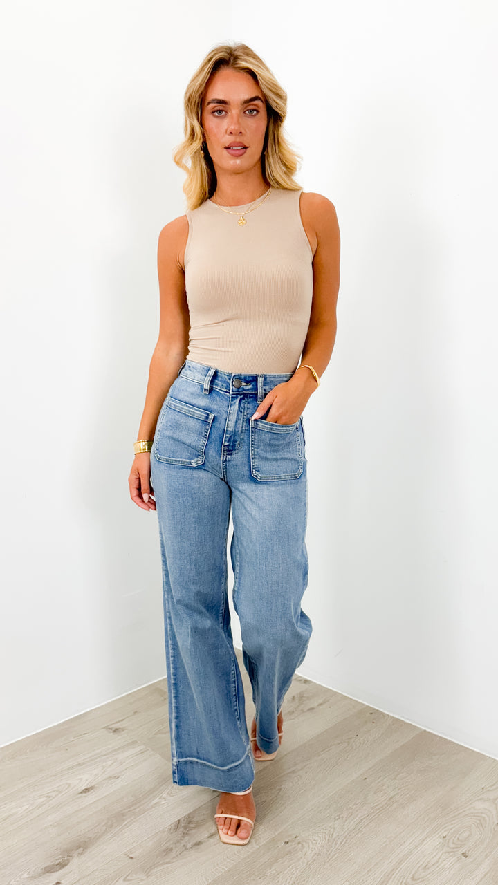 FITZROY JEAN - MEDIUM BLUE