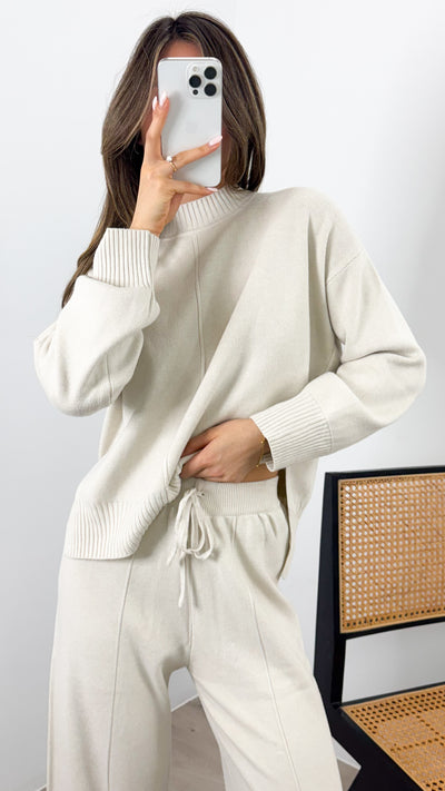 DELTA KNIT TOP - BONE