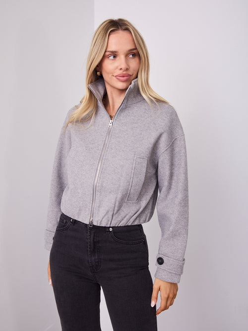 FRASER BOMBER JACKET - GREY