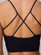 BRA SINGLET TOP - BLACK