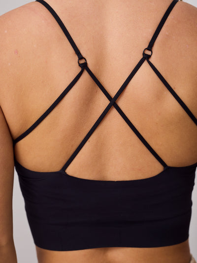 BRA SINGLET TOP - BLACK