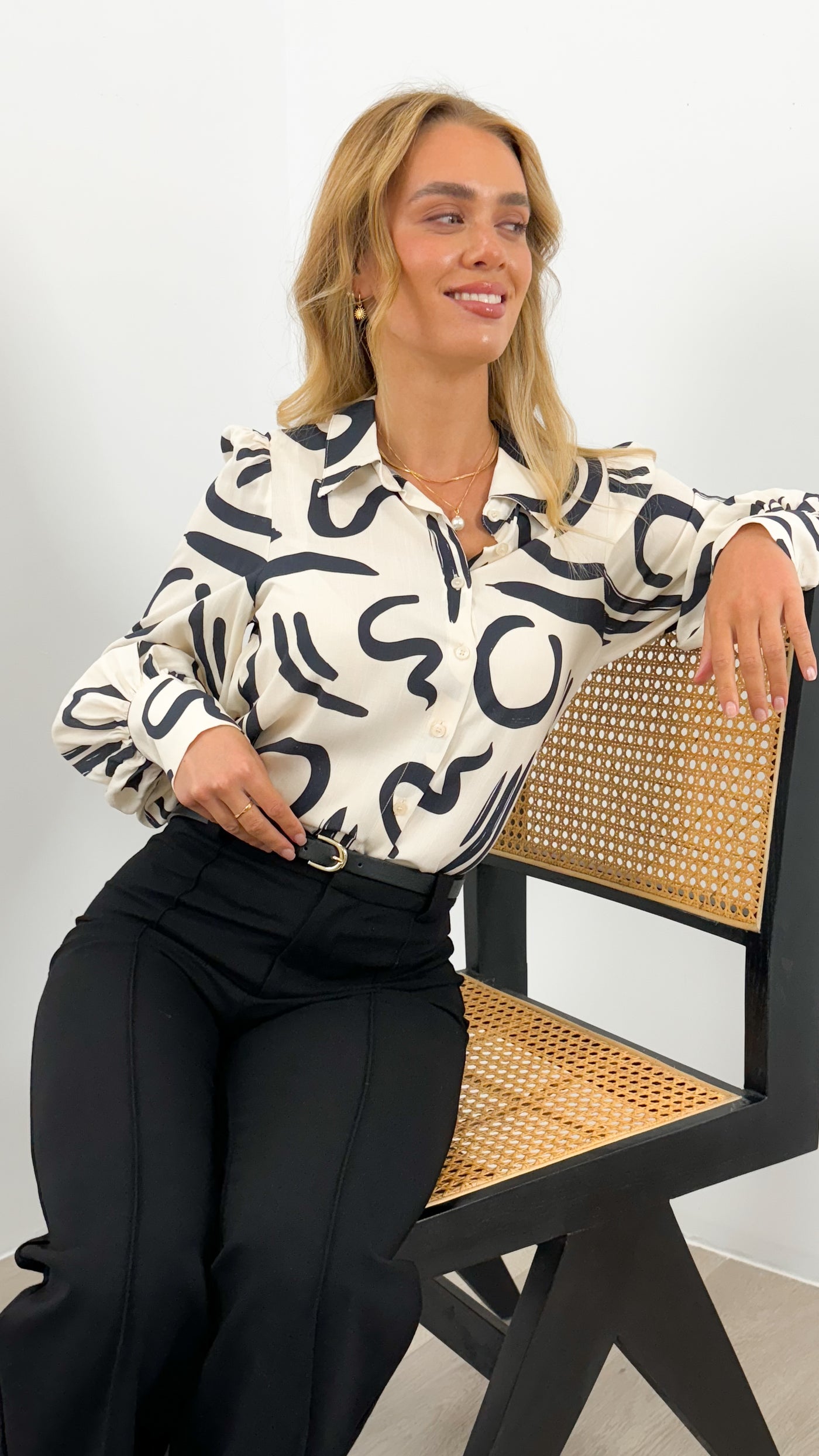 ROLLER BLOUSE - IVORY