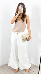 PALMER LINEN PANT - WHITE