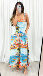 TRAPANI DRESS - BLUE PRINT