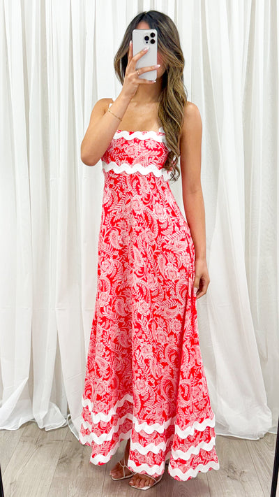 MAESTRO RIC RAC MAXI - RED PRINT