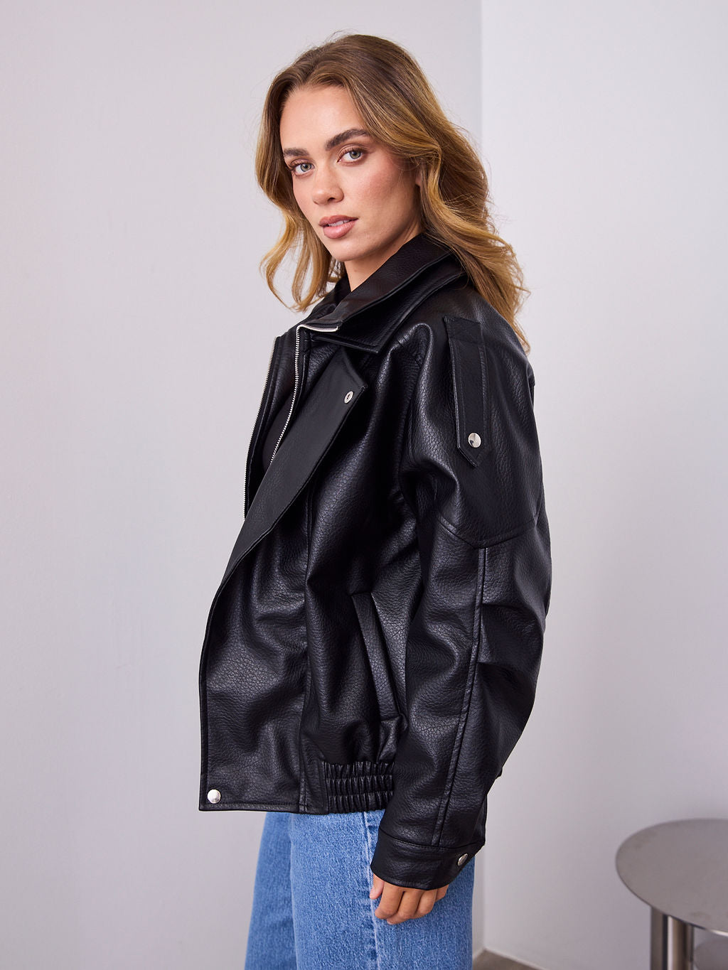 AXEL PU JACKET - BLACK